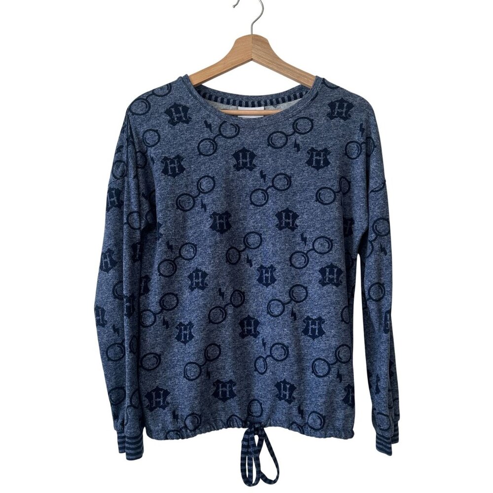 Wizarding World Harry Potter S Womens Blue Drawstring Waist Sweater